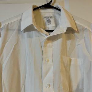 White long-sleeve button down